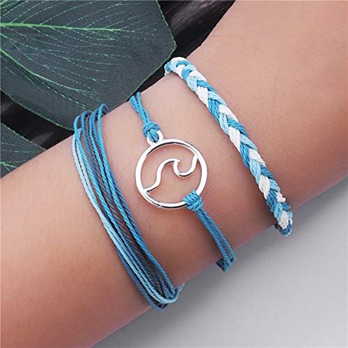 Softones VSCO String Wave Bracelets for Women Handmade Colorful Waterproof Adjustable Braided Beach Bracelet Set for Women 2